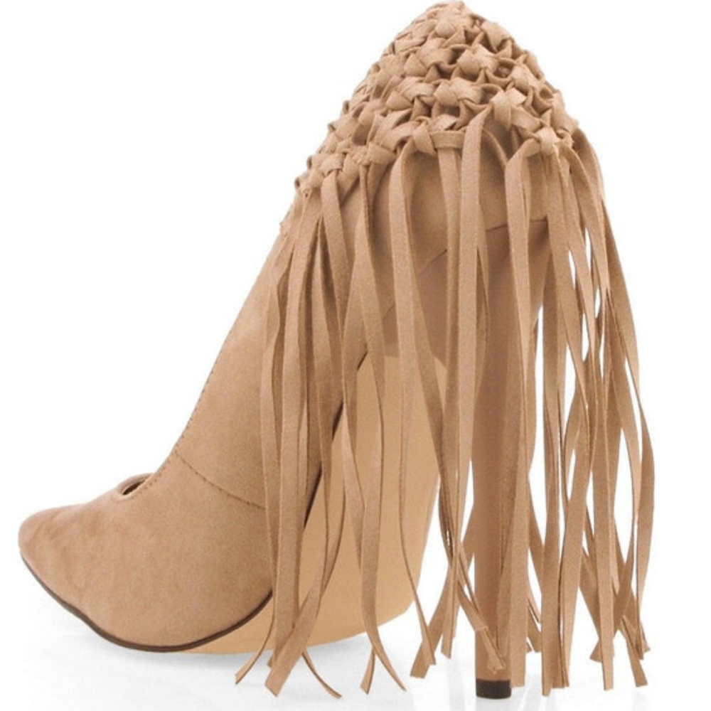 👣PRIVILEGED 😽Tipsy Heels in Taupe footwear